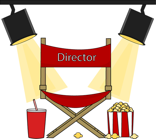 Theatre Clipart School Stage - Theatre Director Clipart (500x444)