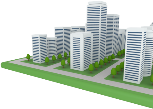 Tall Building Clipart 3d - 3d Building Images Png (500x400)