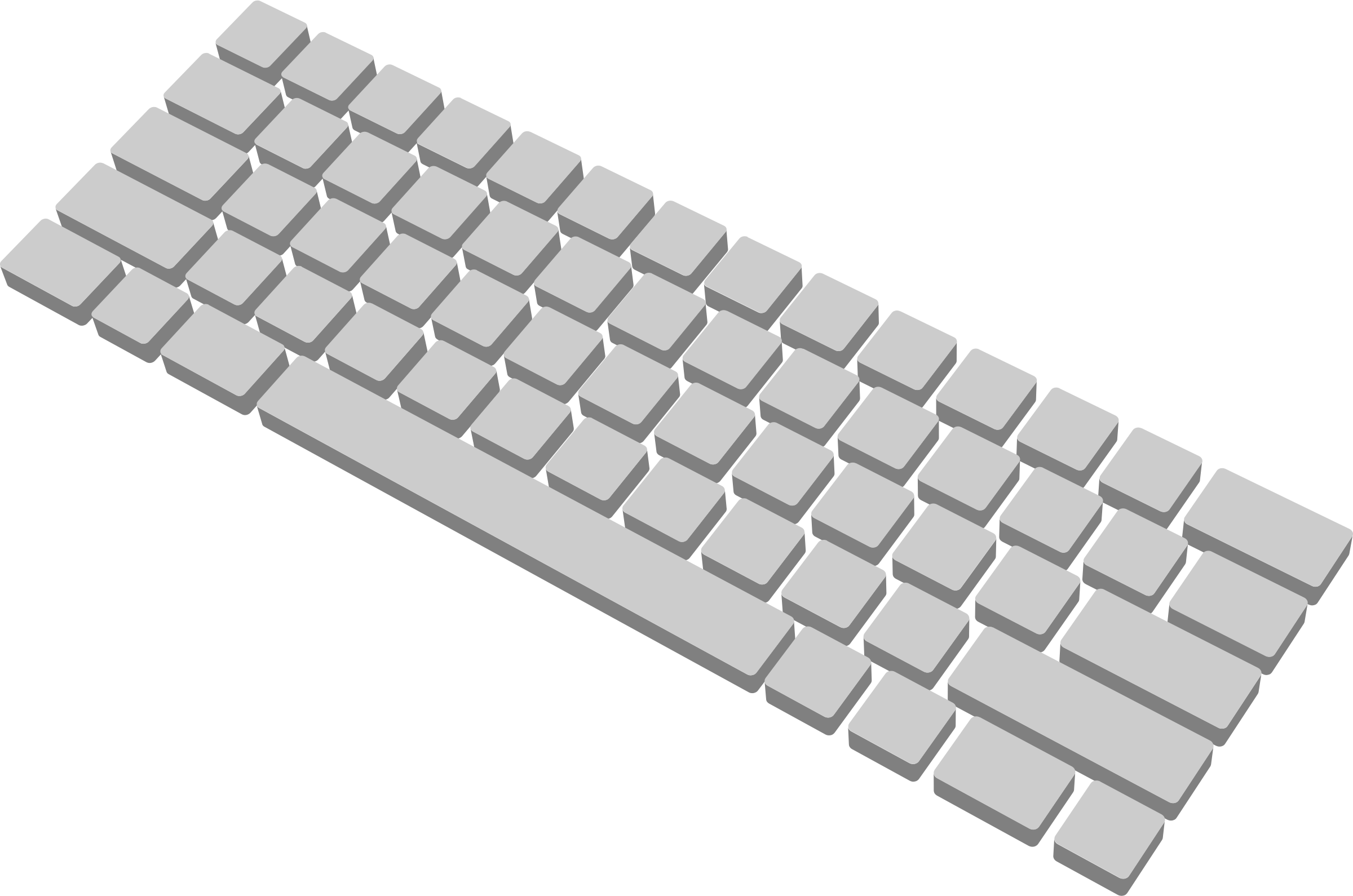 Clipart - Computer Keyboard Png (2400x1590)