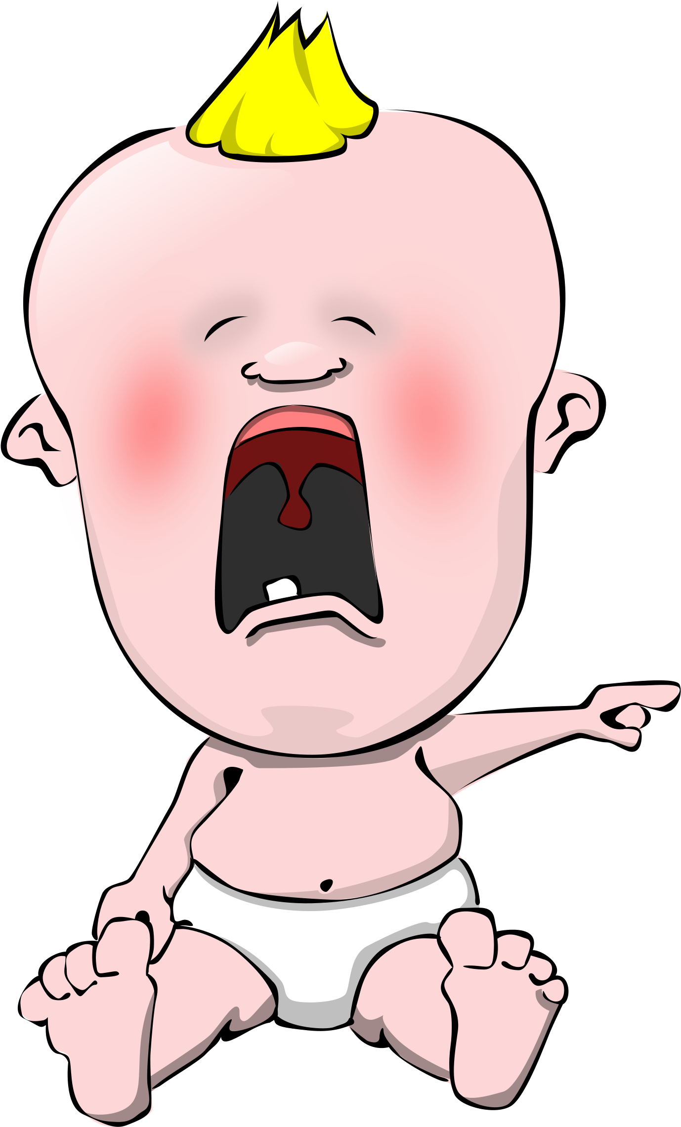 Baby Garland Clipart, Vector Clip Art Online, Royalty - Cartoon Baby Crying Png (1855x2400)