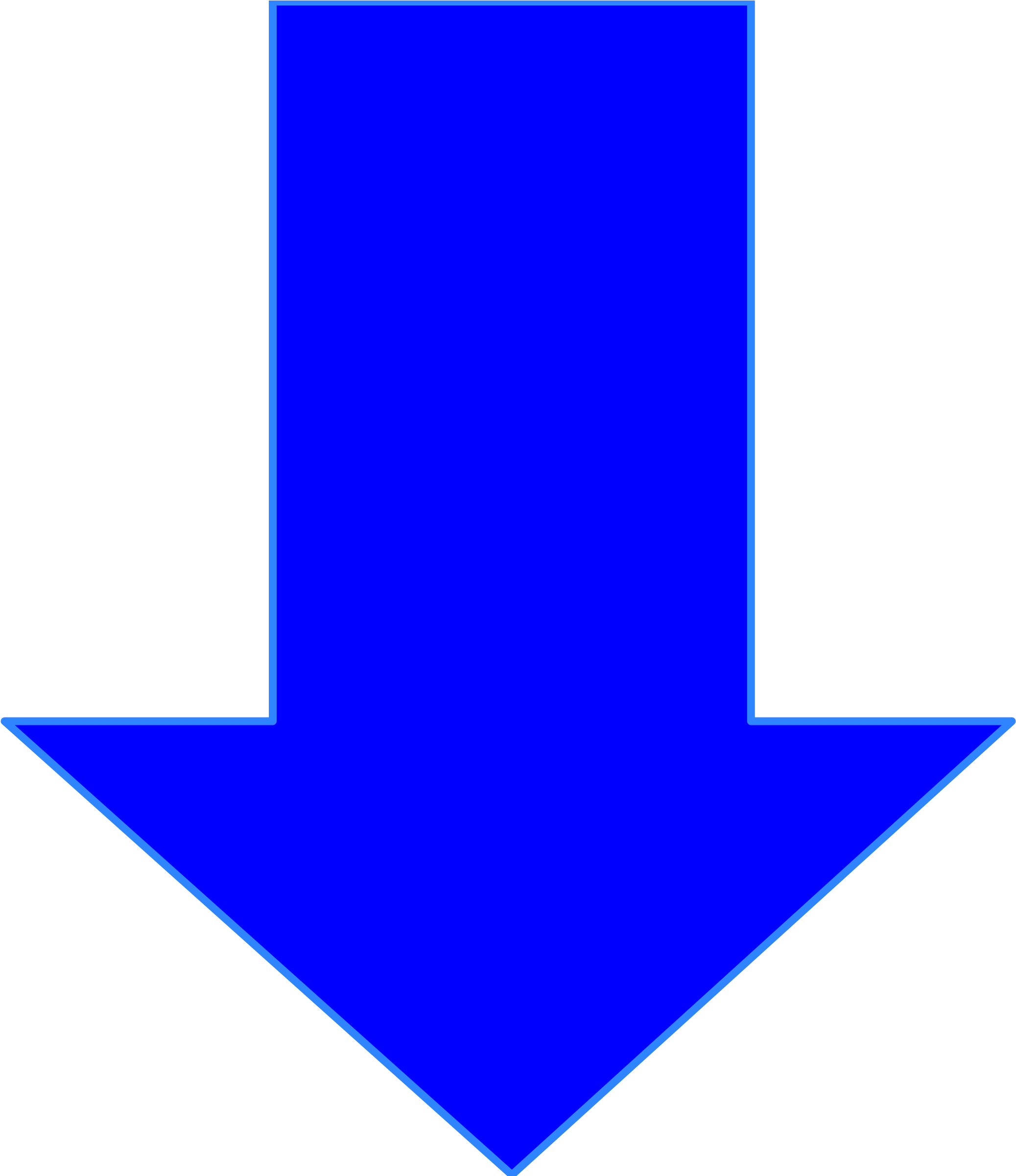Arrow In Blue - Blue Down Arrow (2400x2400)
