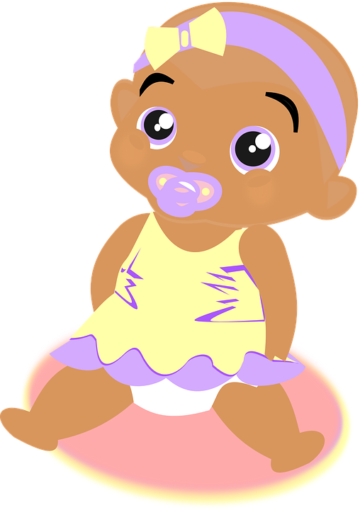 Cartoon Baby Girl Pictures 9, Buy Clip Art - Clip Art Baby Black (508x720)