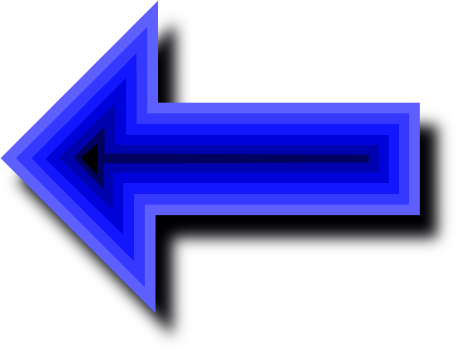 Illustration Of A Blue Arrow - Animated Arrow Pointing Left (1000x1000)