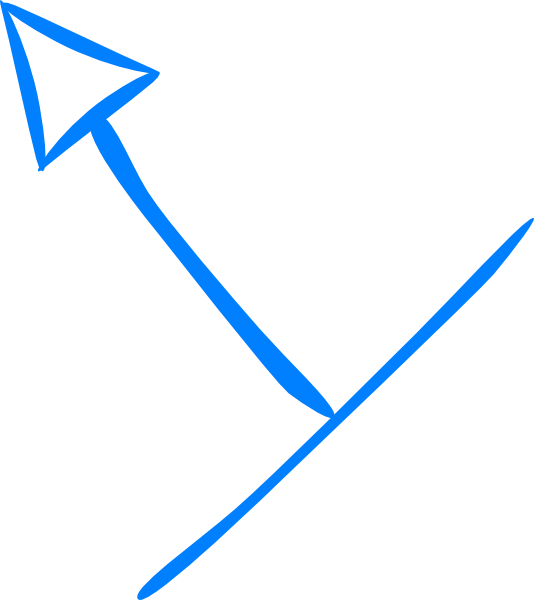 Embedded Blue Arrow Point Up Left Svg Clip Arts 534 - Clip Art (534x600)