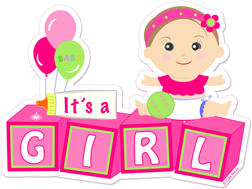Baby Girl Png Photo - It's A Baby Girl Png (831x837)