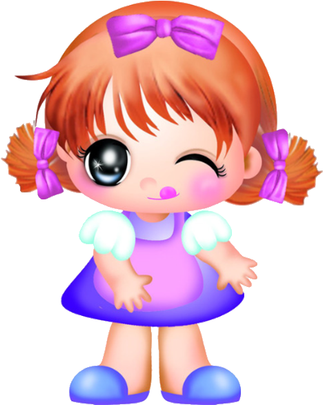 Cute Baby Girl - Cartoon Girl Cute Png (600x600)