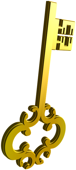 Golden Key Cliparts 26, Buy Clip Art - Template (334x720)