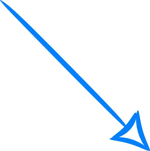 Blue Arrow Svg Clip Arts 594 X 599 Px - Blue Arrow With Transparent Background (594x599)