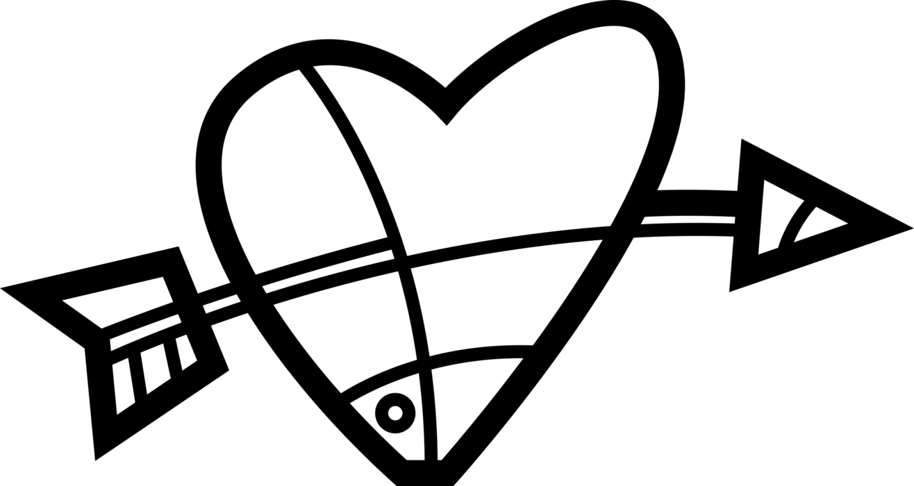 Vector Illustration Of Valentine's Day Sentimental - Heart (1316x700)