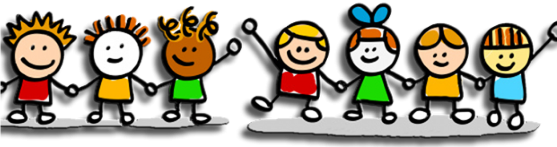 Children Holding Hands Png - Cartoon Children (1102x302)