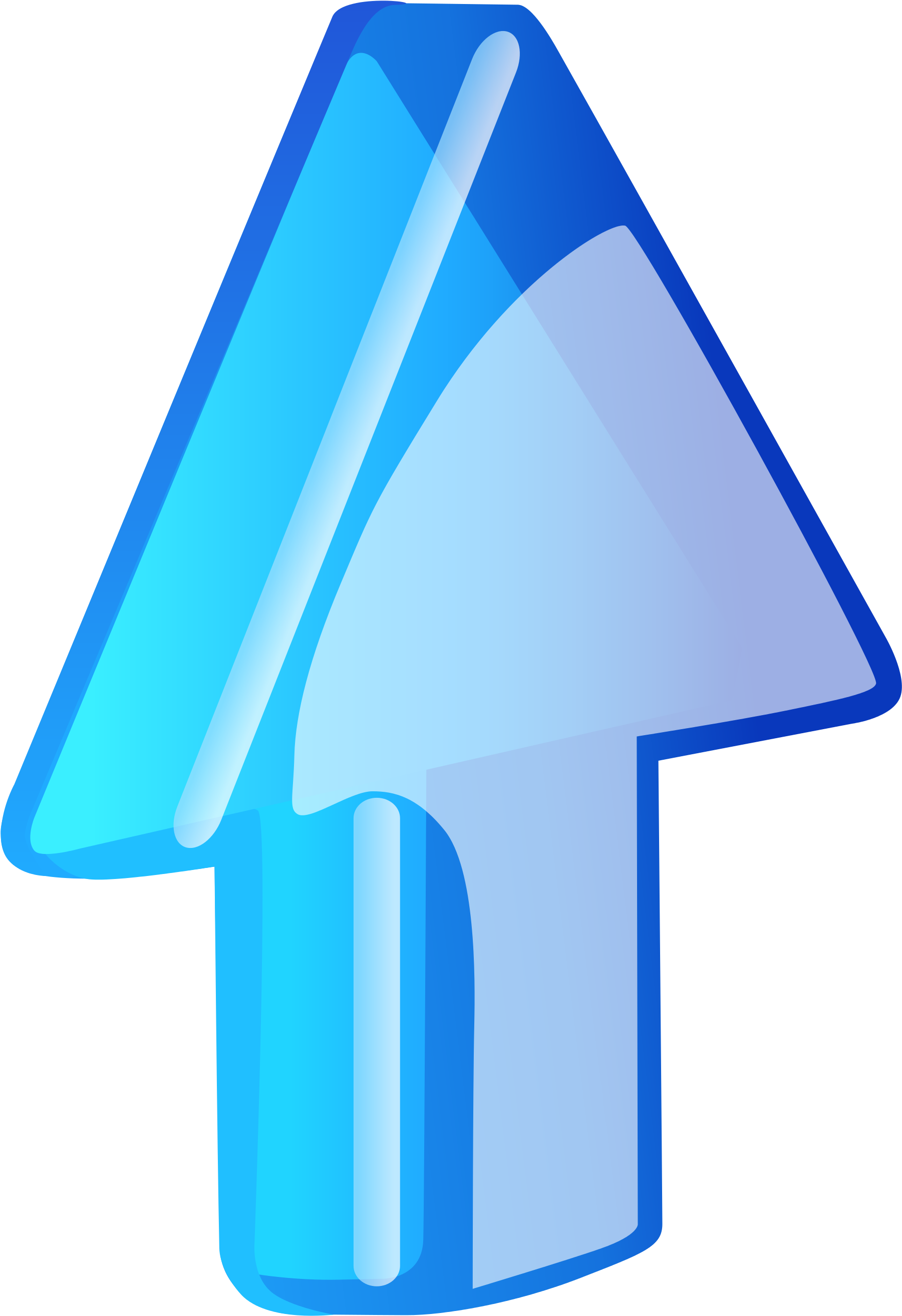 Open - Blue Glass Arrow Png (2000x2828)