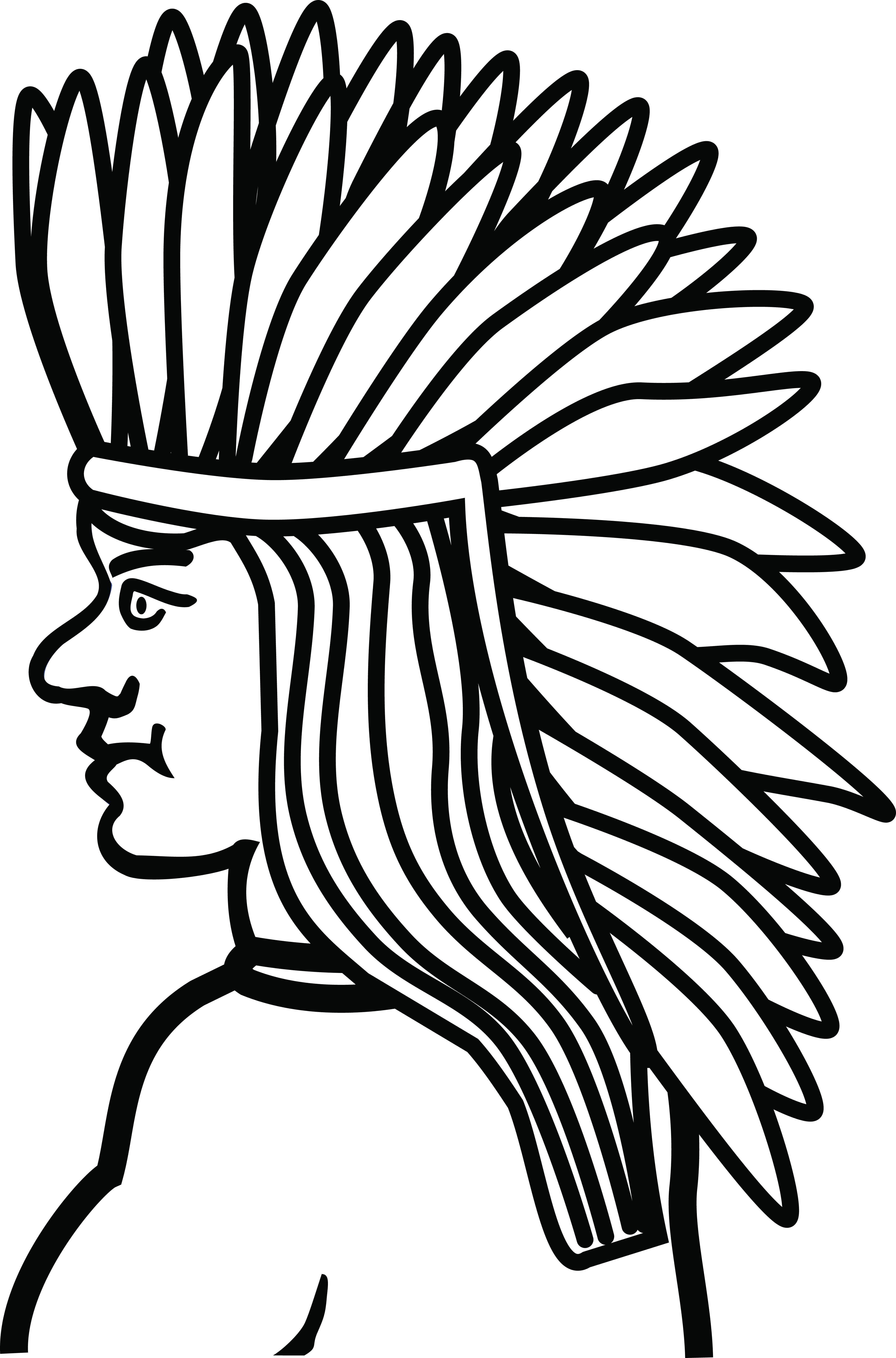 Free Clipart Of A Native American Indian - Native Americans In The United States (4000x6060)