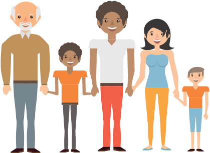 Family Holding Hands Together Illustrawtion - Illustration (550x550)