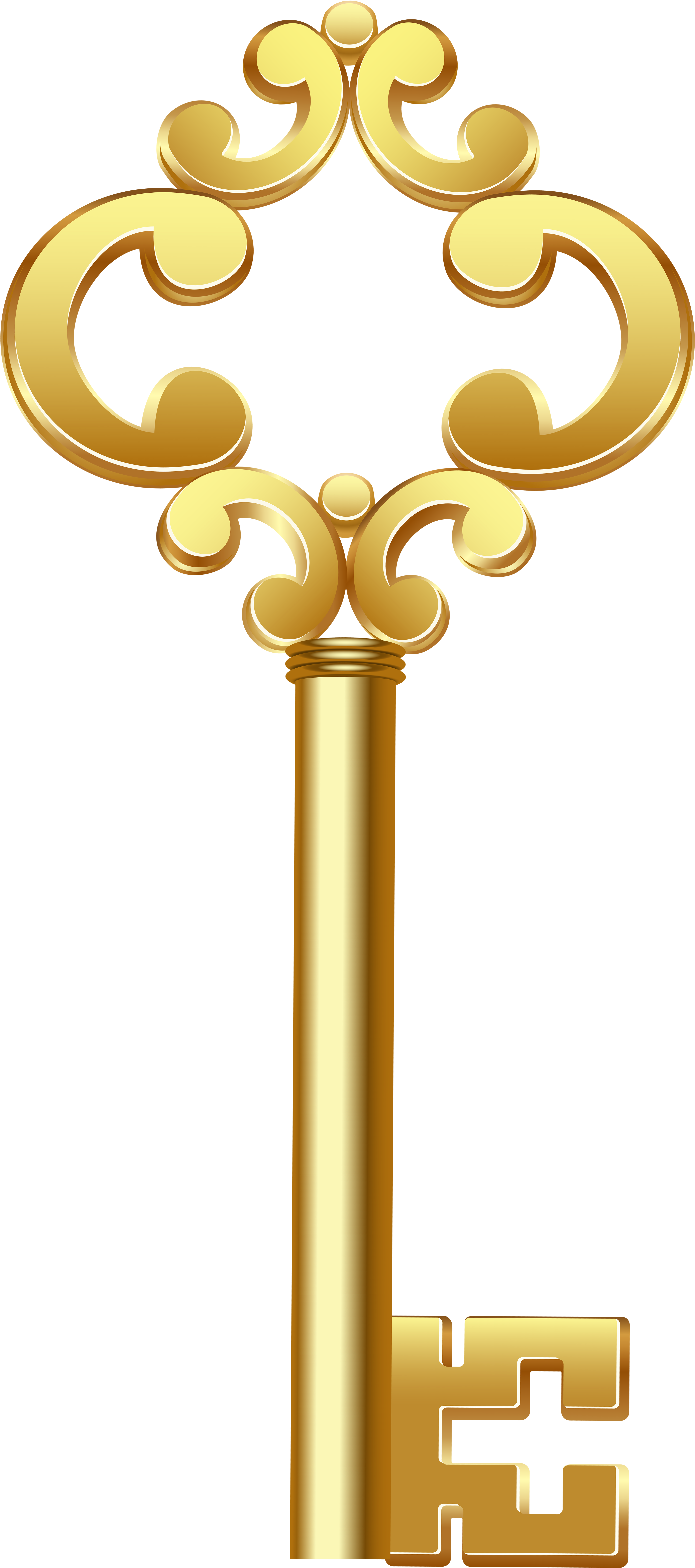 Gold Key Png Clip Art - Clip Art (3694x8000)
