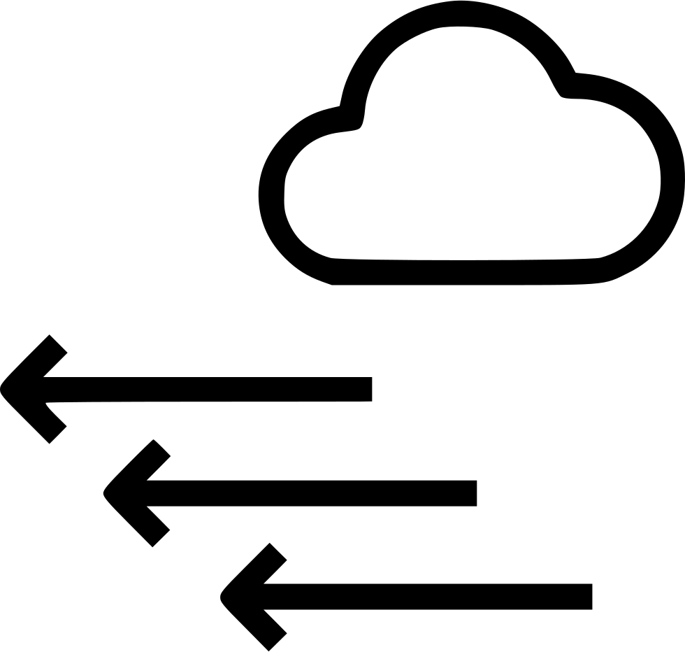 Arrow Wind Direction Left Comments - Cloud (980x932)