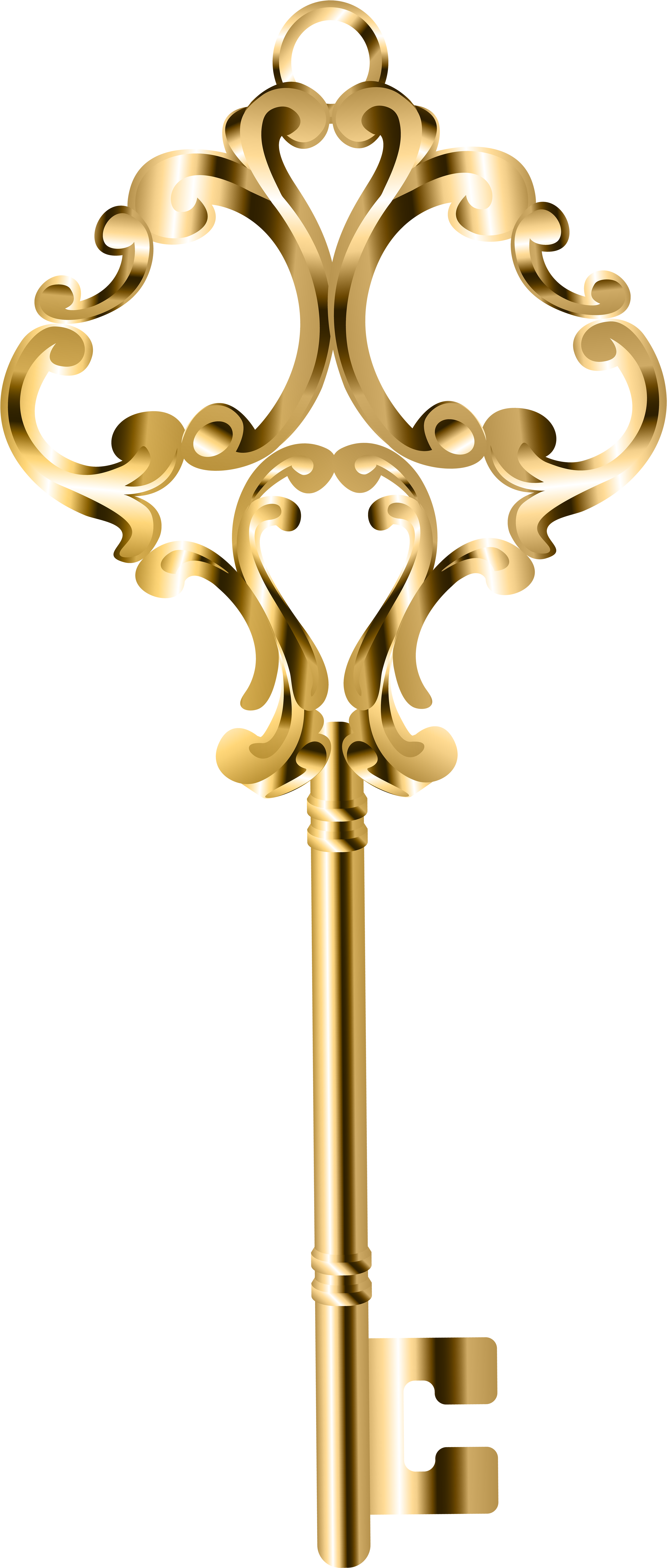 Golden Key Png Clip Art - Gold Key Png Clip (3401x8000)