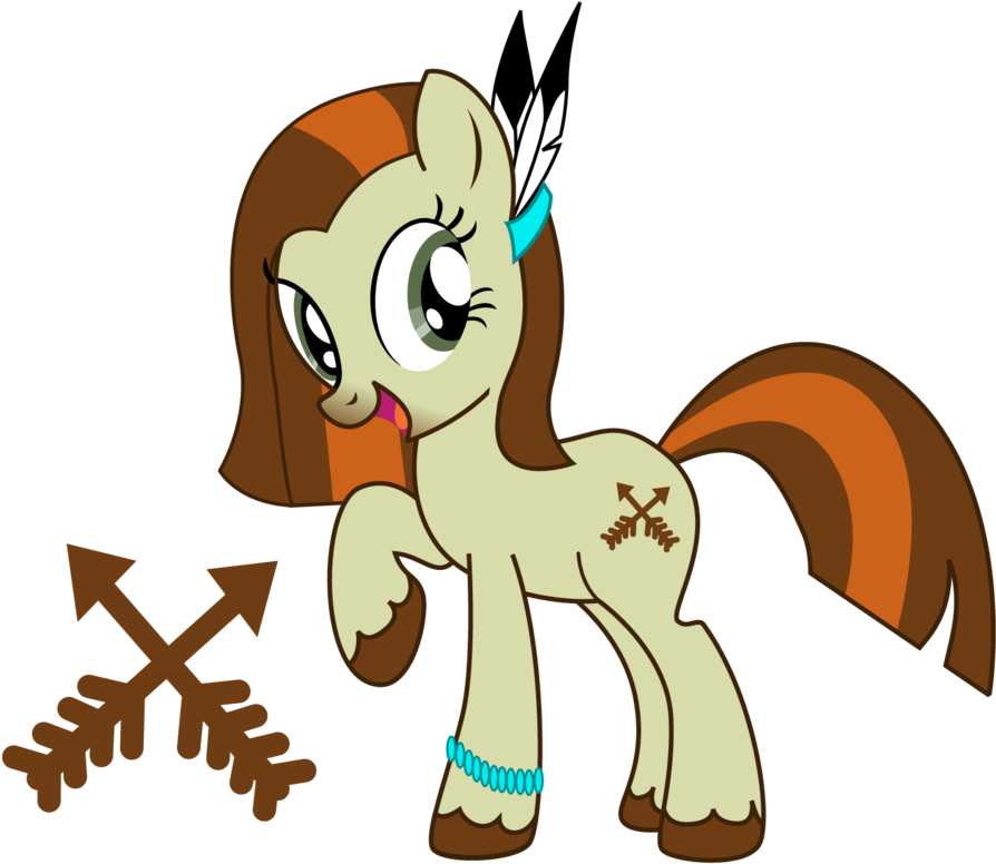 Native American Pony By Juliefoodesigns - Cartoon (900x824)