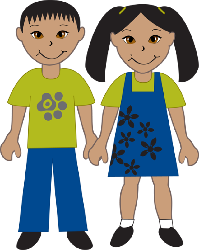 Asian Clipart Chinese Person - Asian Girl And Asian Boy (640x803)