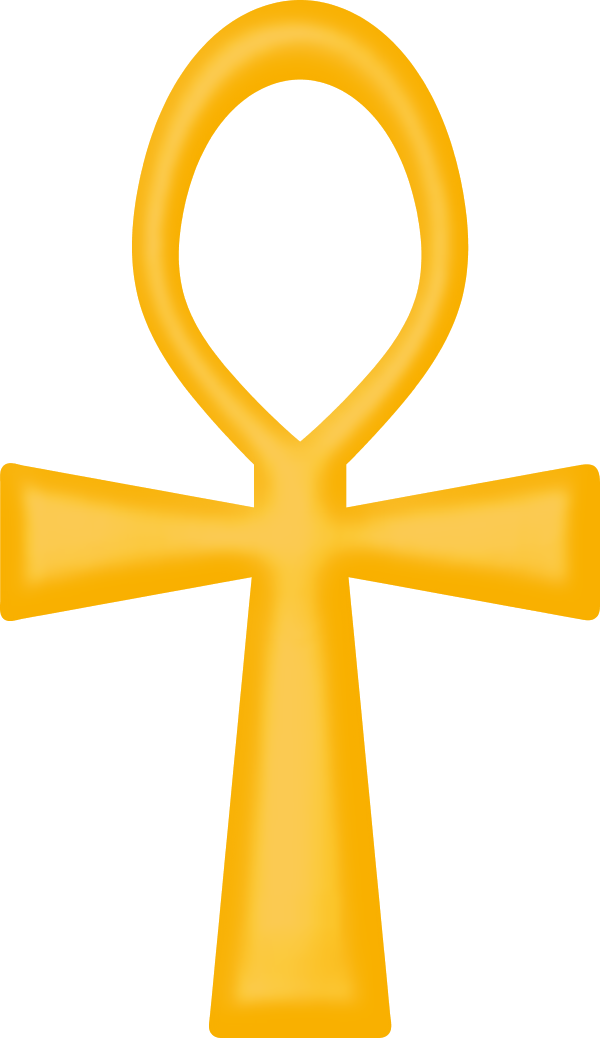 Key Of Life - Golden Ankh Png (600x1038)