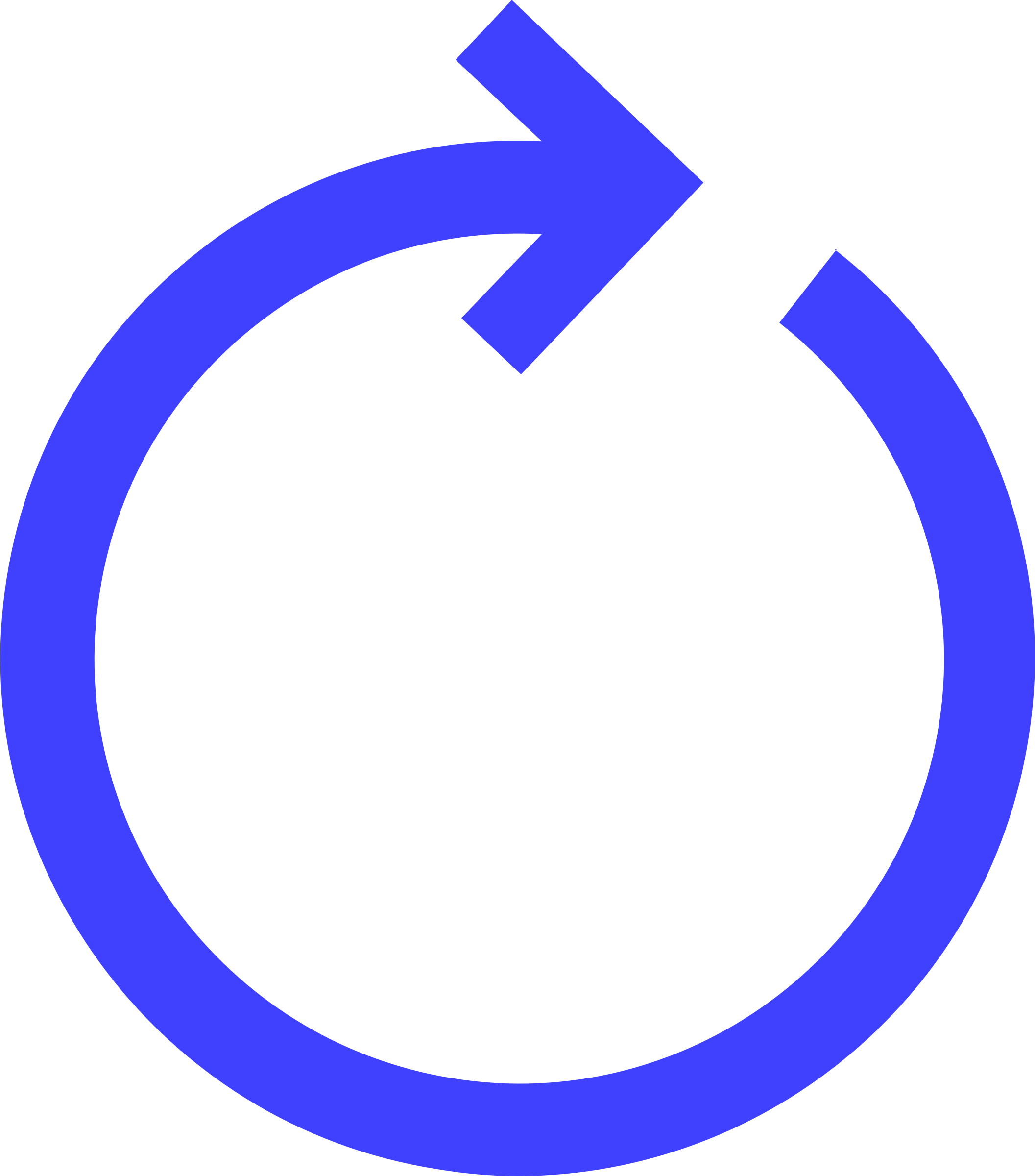 Big Image - Circle Arrow Icon Blue Png (2113x2400)