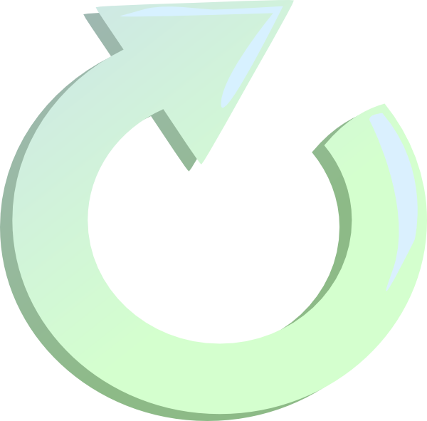 Round Arrow Clockwise Clip Art - Crescent (600x591)