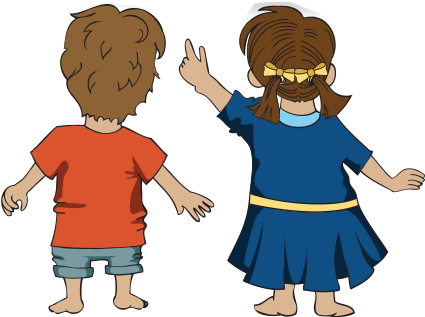 "hey, There Goes The General " - People Looking Png Cartoon (478x357)