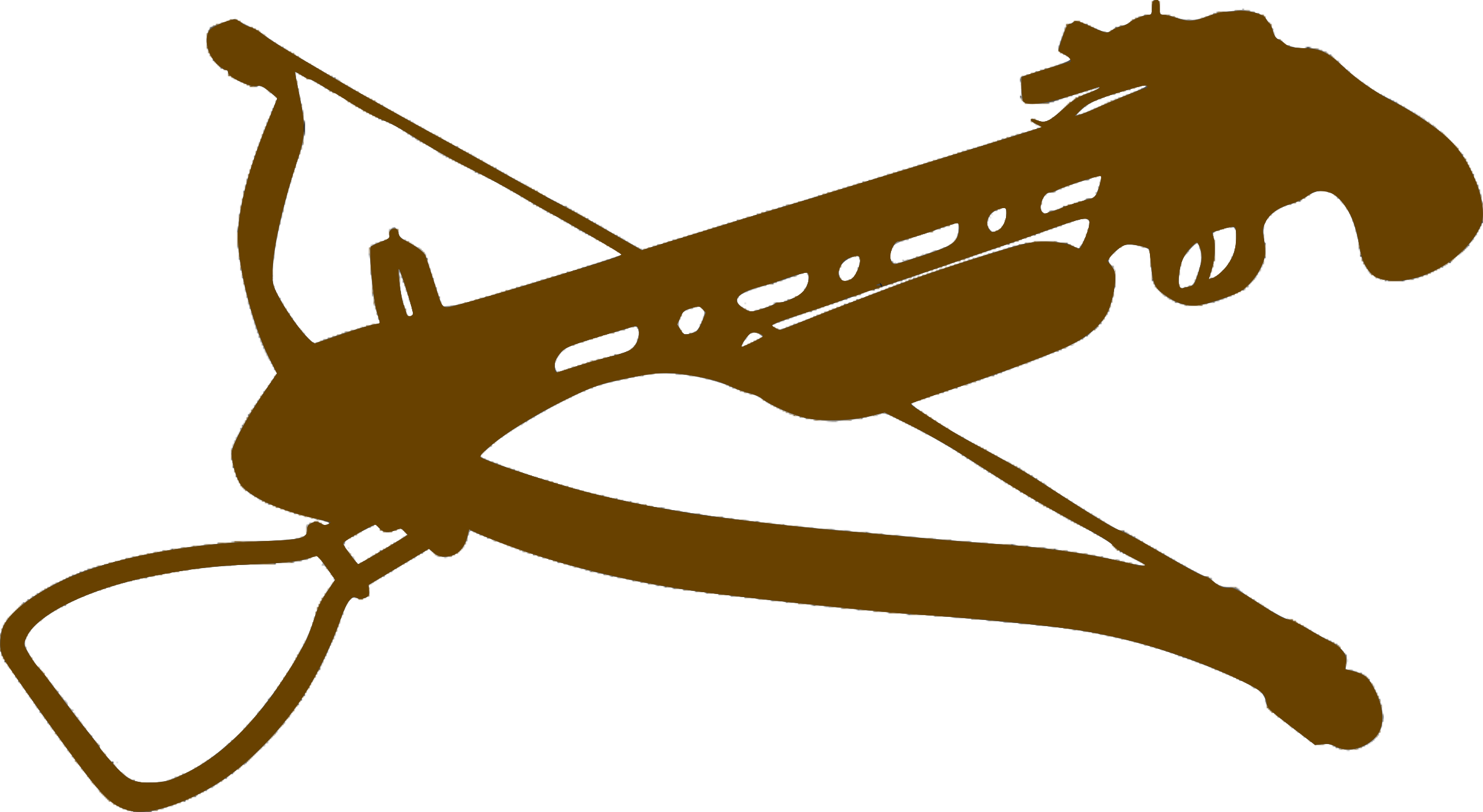Silhouette Arme 10 - Crossbow Clip Art (2400x1315)