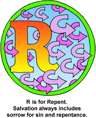 Letter R Clip Art - Repentance (327x400)