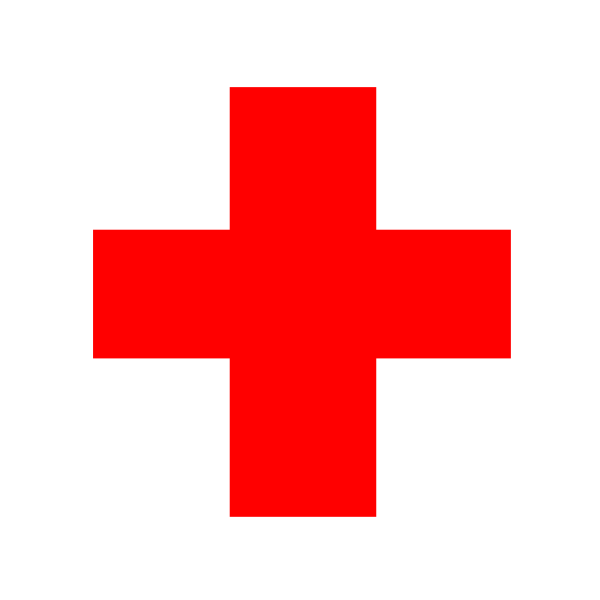 Red Cross Circle Clip Art - American Red Cross Transparent Background (600x600)