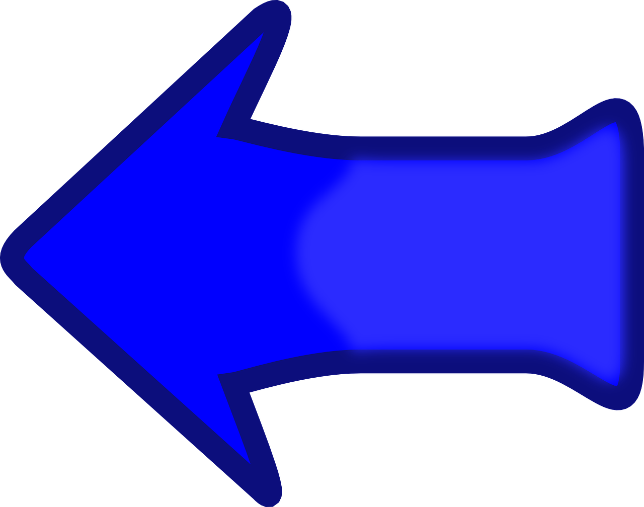 Public Domain Clip Art Image - Blue Down Arrow (1280x1008)