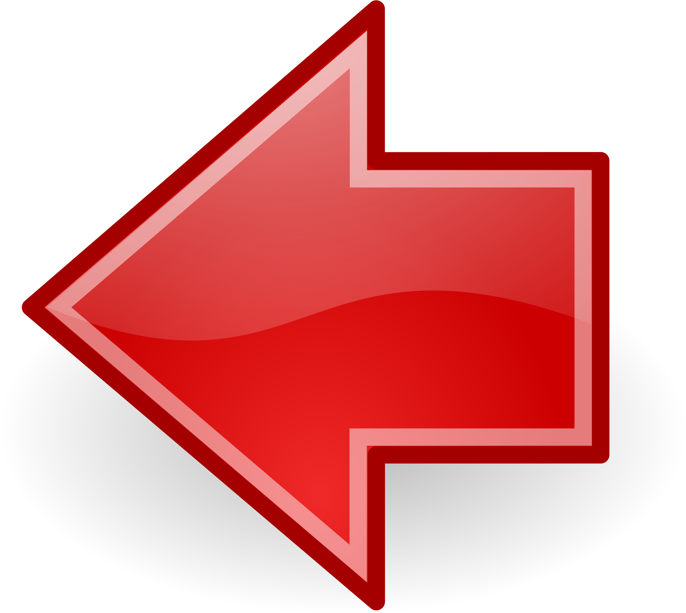 Red Go Previous - Red Left Arrow Png (2400x2140)