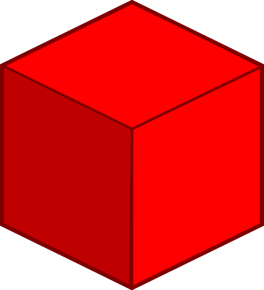 Big Red Cube Clip Art At Clker - Red Cube Clipart (540x594)
