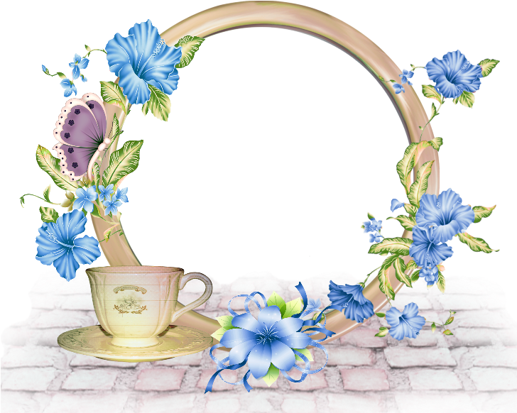 Royal Blue Flower Clipart Vectors - Cartao De Bom Dia Para Namorado (727x594)