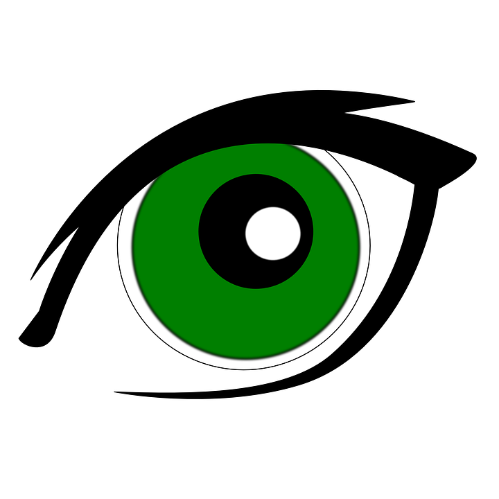 Green Eyes Clipart Cartoon - Green Eye Clipart (720x720)