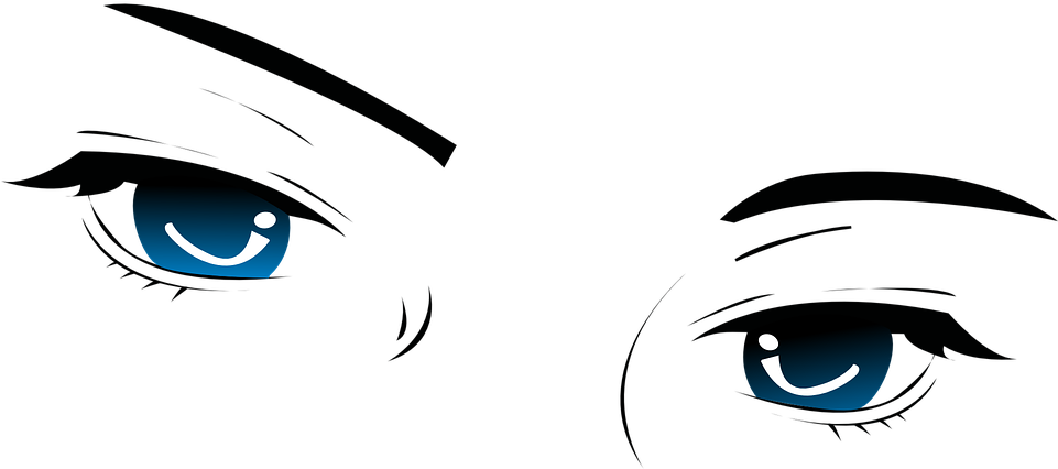 Angry Cartoon Eyes 12, - Eyebrow (960x480)