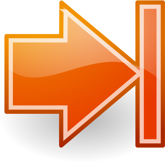 Free Go Last Orange Button Tango Style Free Simple - Last Clipart (800x800)