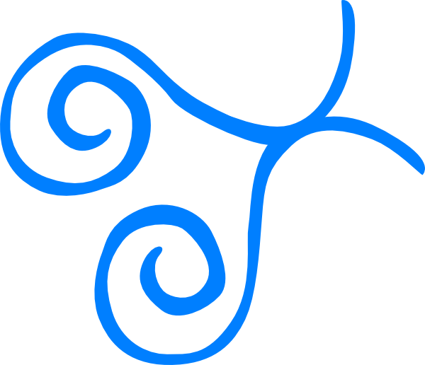 Blue Swirl Frame Bottom Left Corner Clip Art - Clip Art (600x516)