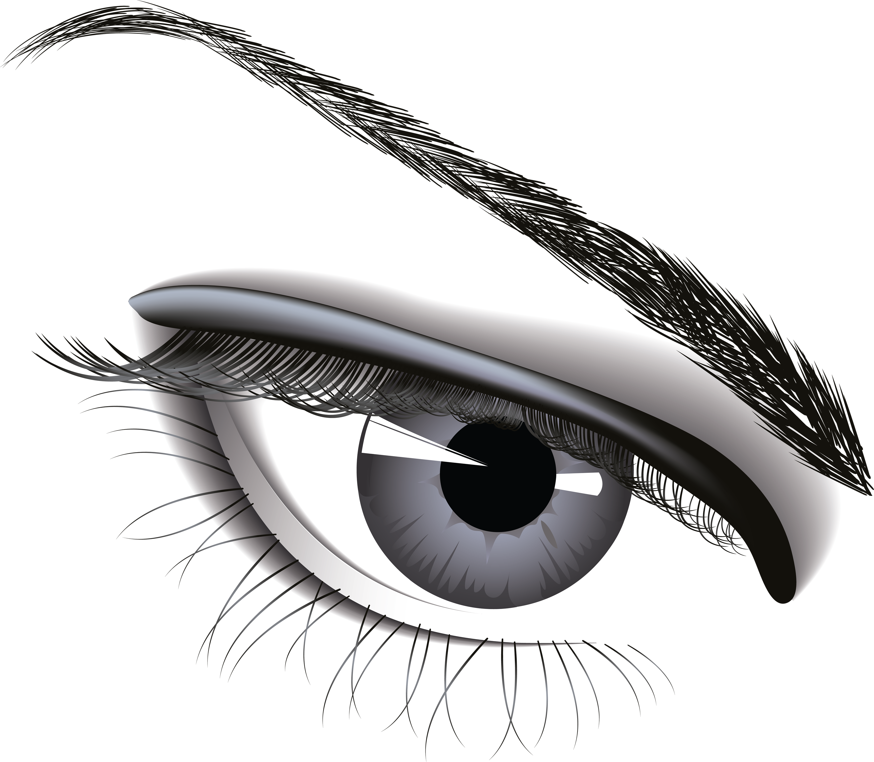 Beautiful Girl Eyes - Eye Vector (3505x3057)