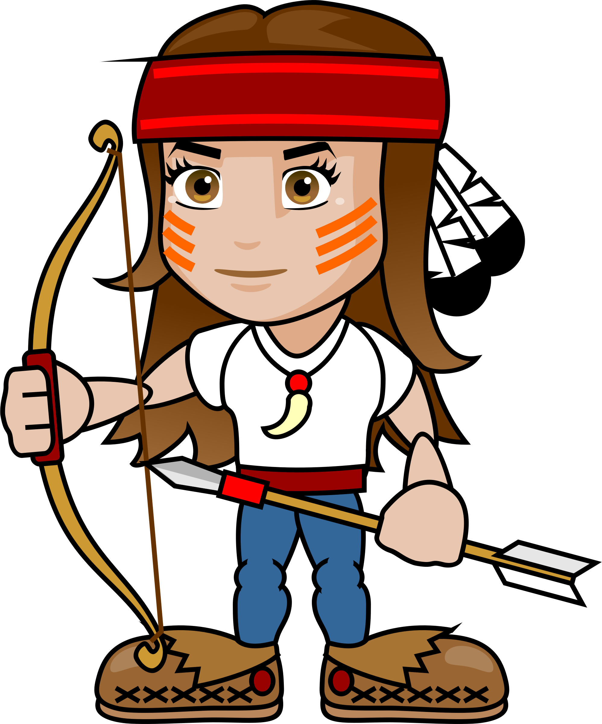 Archer - Pfeil Und Bogen Indianer Comic (1996x2400)