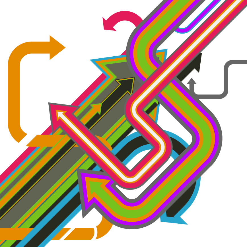 Modern Vector Elements Hand-painted Cartoon Road 868*868 - Vector Arrows (868x868)