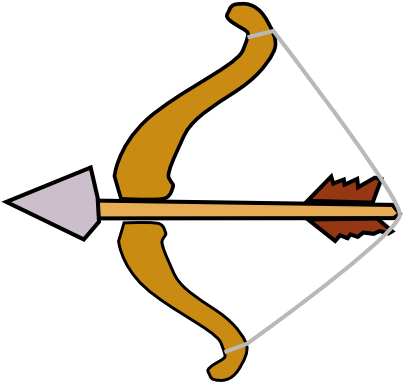 Bow And Arrow Clip Art Clipart Best - Bow And Arrow (460x431)