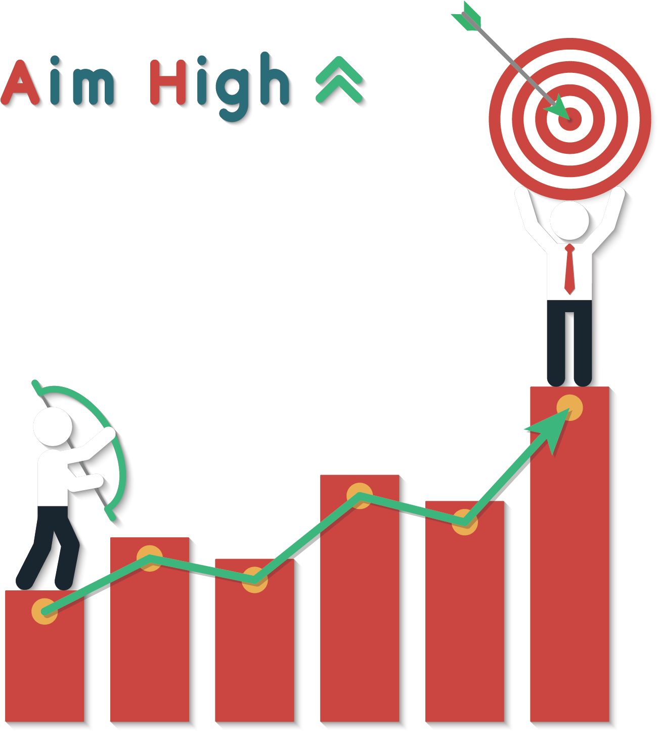 Bar Chart Clip Art - High Target (1772x1772)