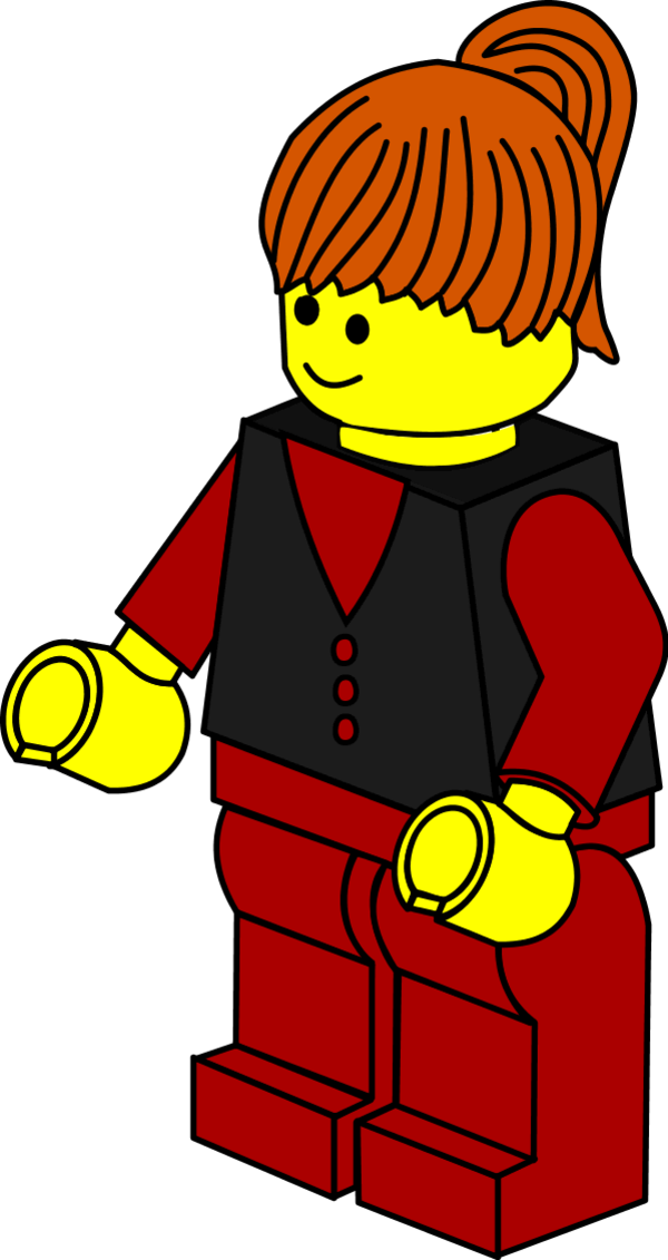 Lego Girl Clipart - Lego Clipart (600x1131)