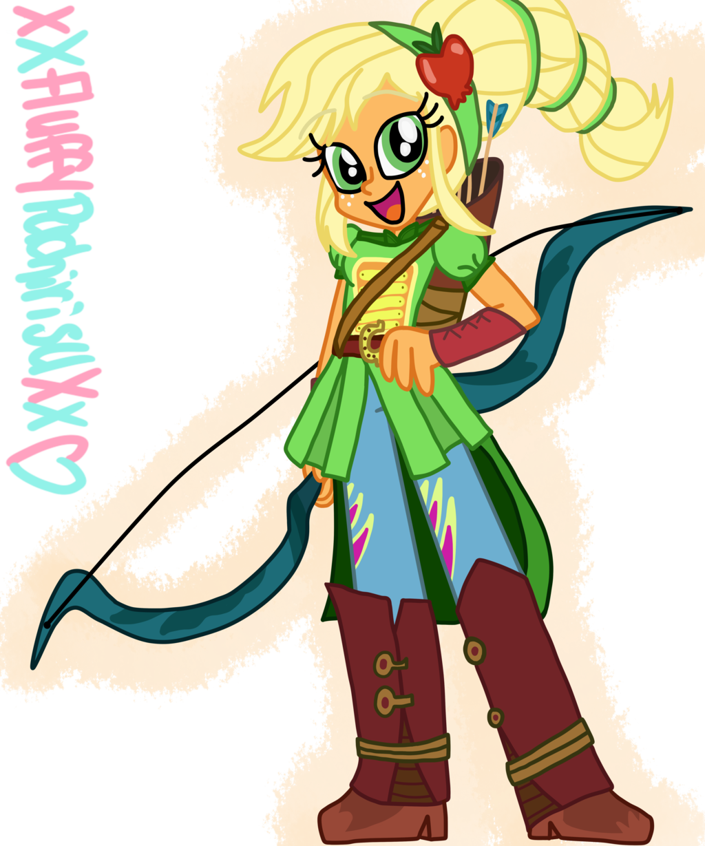 Applejack, Archery, Arrow, Artist - Cartoon (1024x1229)