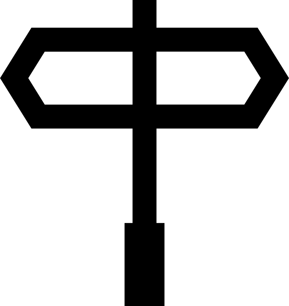 Directional Arrow Signal On A Pole Comments - White Cross Of Lorraine (926x980)