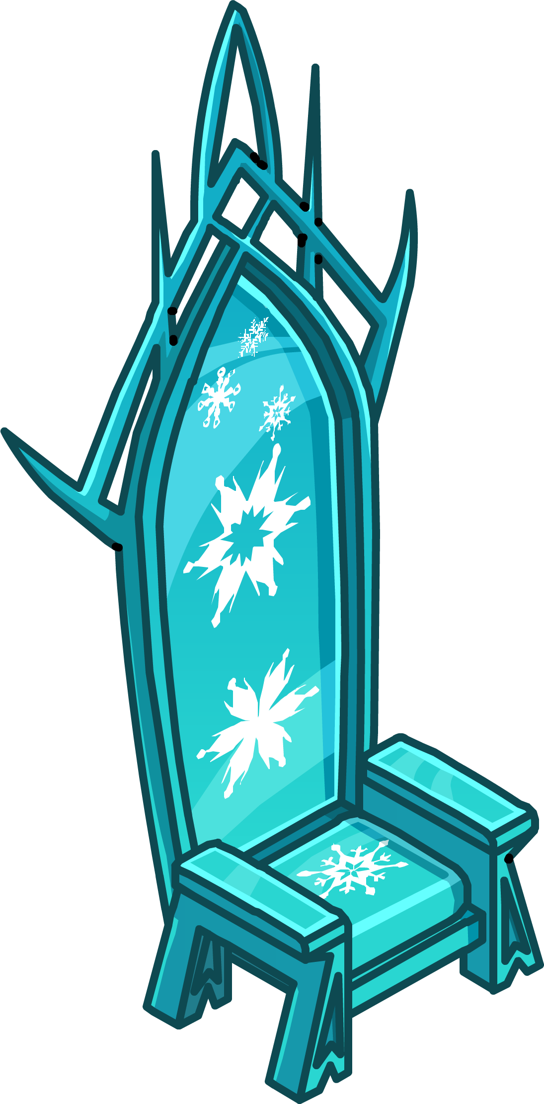 Ice Throne - Club Penguin Ice Furniture (1095x2222)