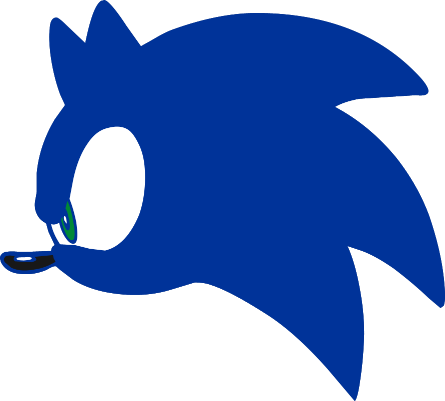 Halloween Ideas - Sonic The Hedgehog Head Logo (891x803)