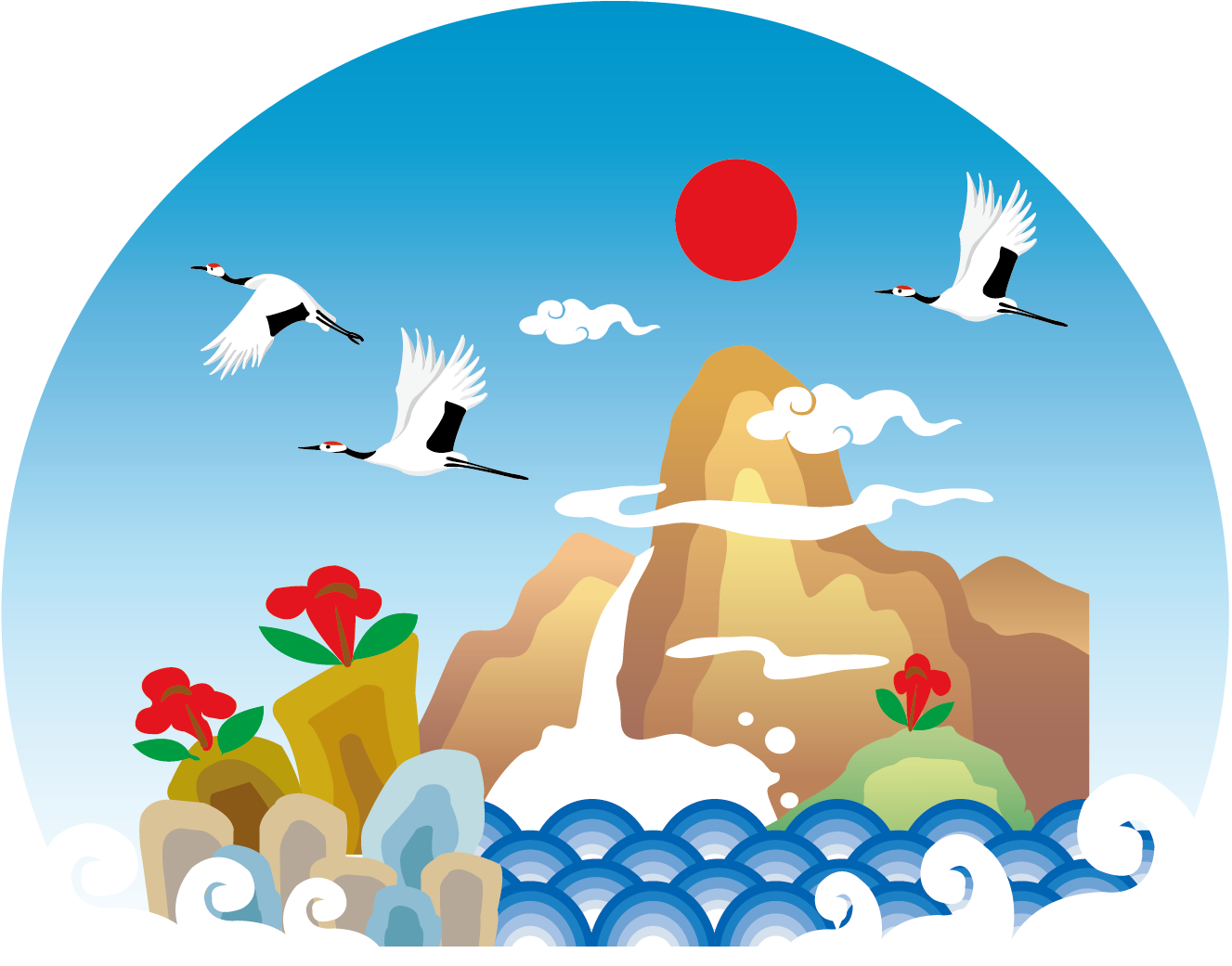 China Download Clip Art - 松 鹤 图 (1592x1567)