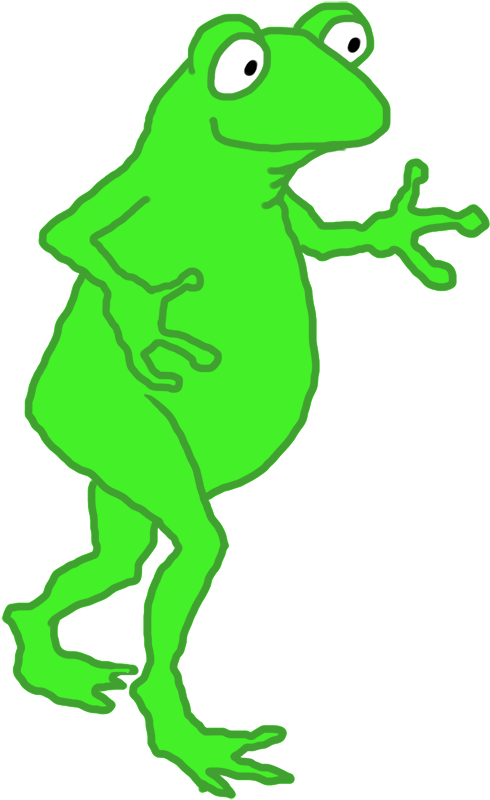 Frog Man - Frog Png Cartoon (633x886)