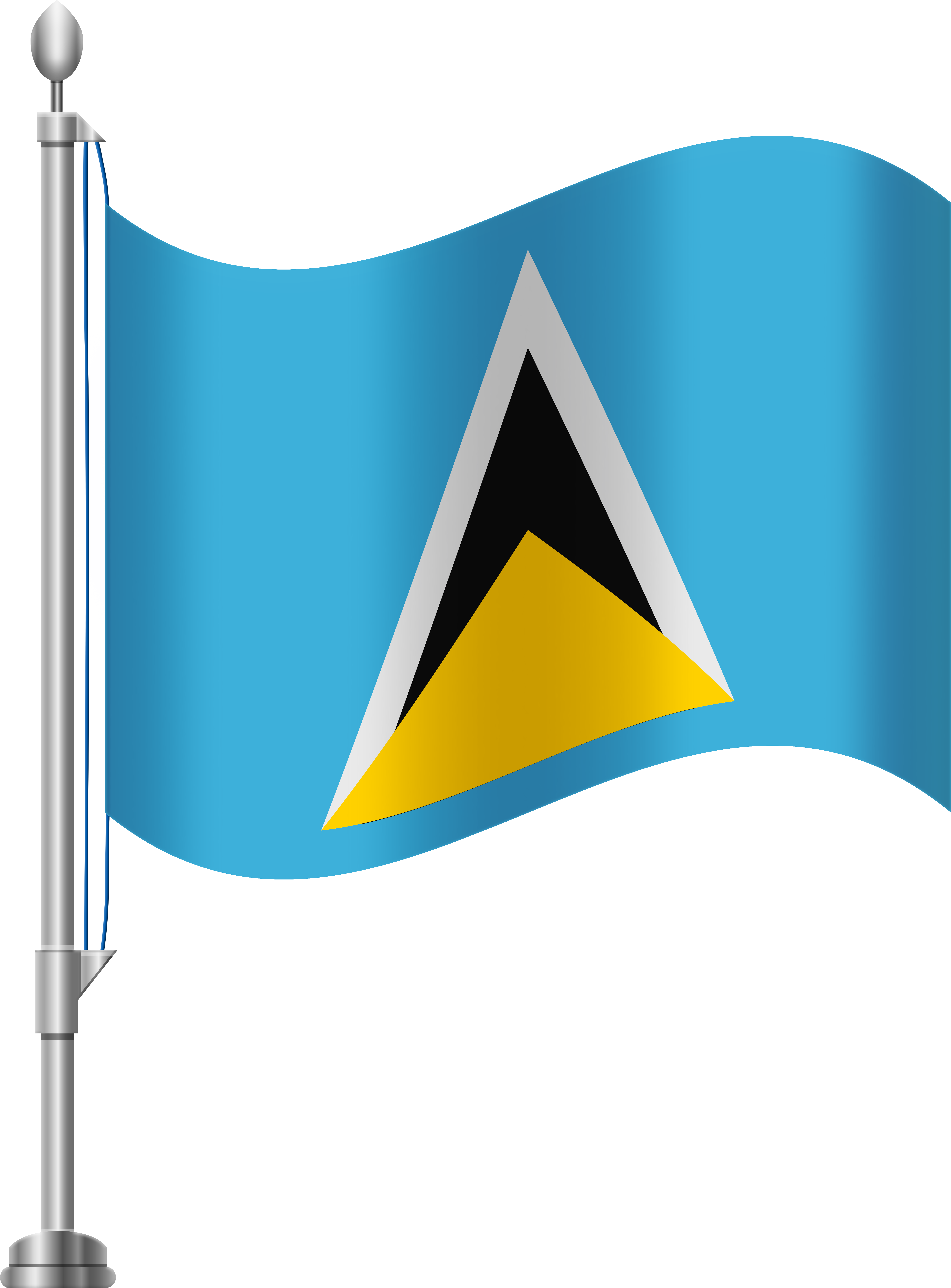 St Lucia Flag Png Clip Art - St Lucia Flag Png Clip Art (6141x8000)